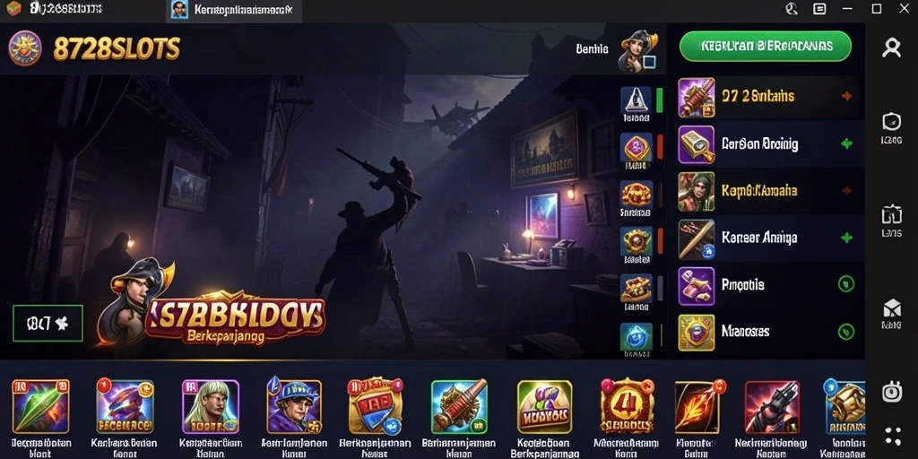 Tampilan gameplay seram dan mendebarkan di 8728SLOTS.