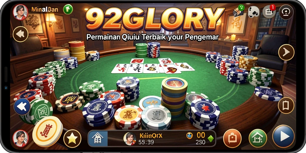 Tampilan gameplay QiuQiu yang mendebarkan di 92GLORY.