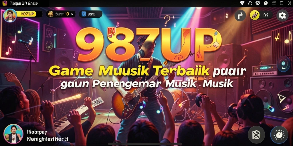 Tangkapan layar <strong>987UP</strong> menampilkan gameplay seru yang penuh musik.