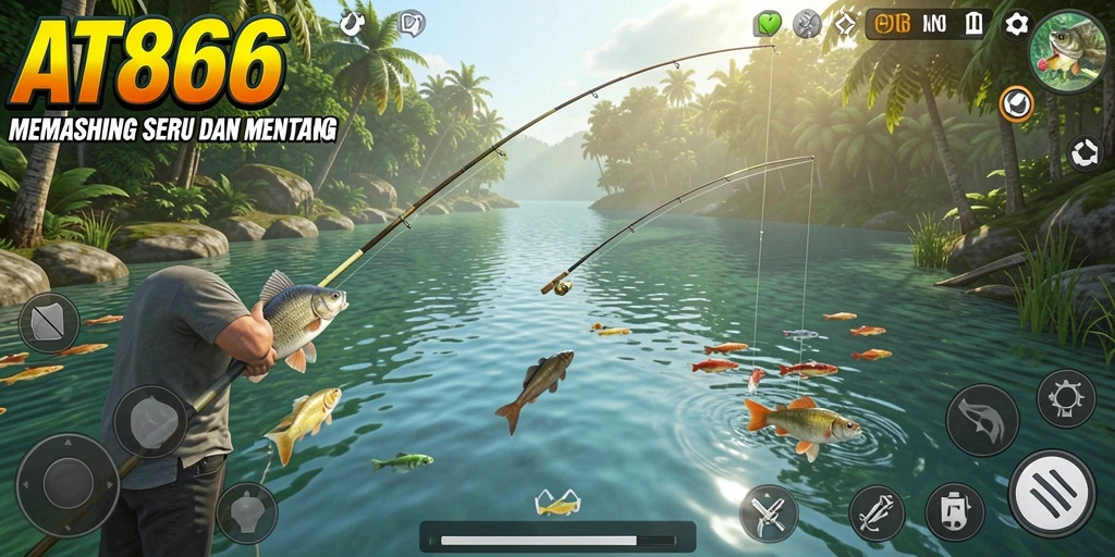 Tangkapan ikan besar dalam permainan AT866 dengan gameplay seru.