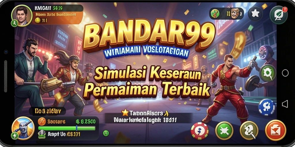 Tampilan gameplay menarik dalam BANDAR99 yang penuh warna.