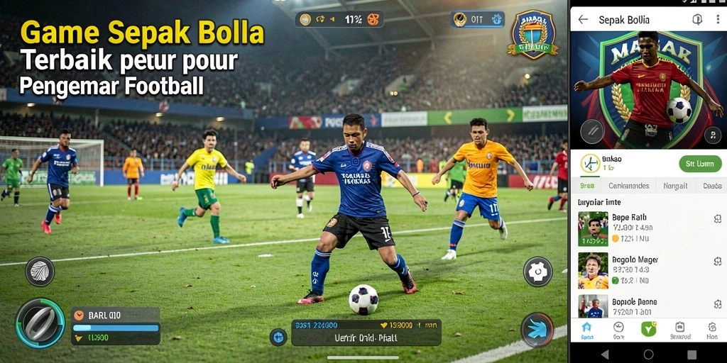 Screenshot menampilkan aksi seru dalam pertandingan sepak bola.