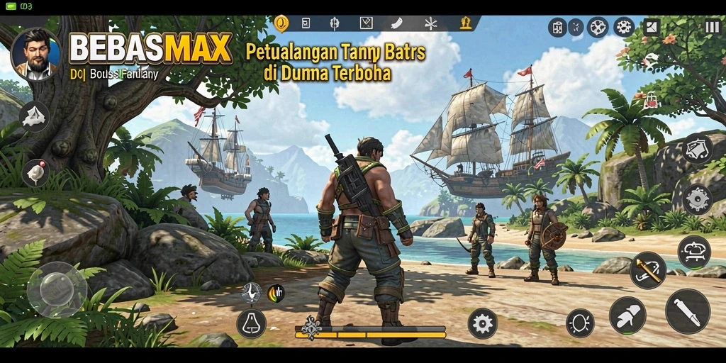 Gameplay <strong>BEBASMAX</strong> menampilkan eksplorasi dunia terbuka yang menakjubkan.