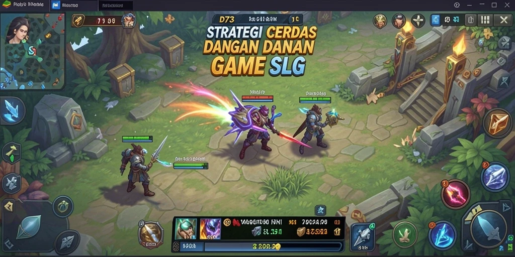 Screenshot gameplay D73 menunjukkan momen strategis yang mendebarkan.