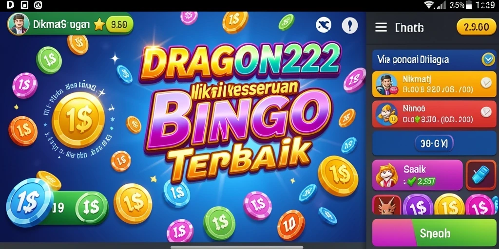 Tampilan menarik dari gameplay Bingo di DRAGON222.