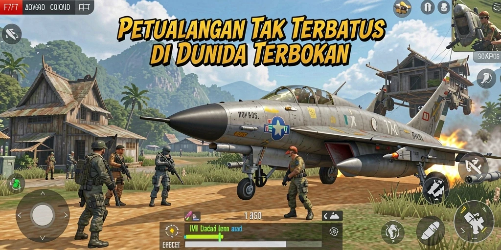 Tangkapan layar menampilkan eksplorasi menarik di dunia terbuka F7F7.