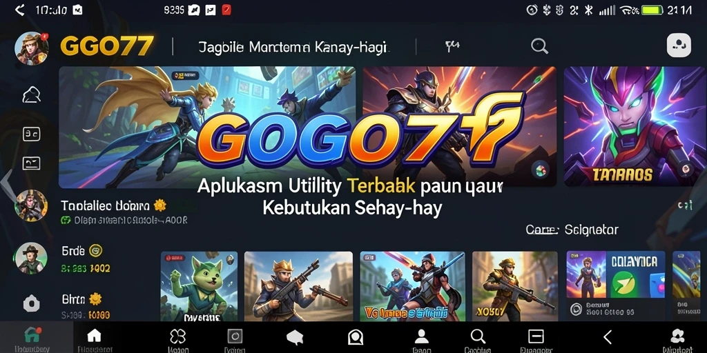 Tampilan utama screenshot GOGO77 menampilkan fitur aplikasi Utility yang menarik.