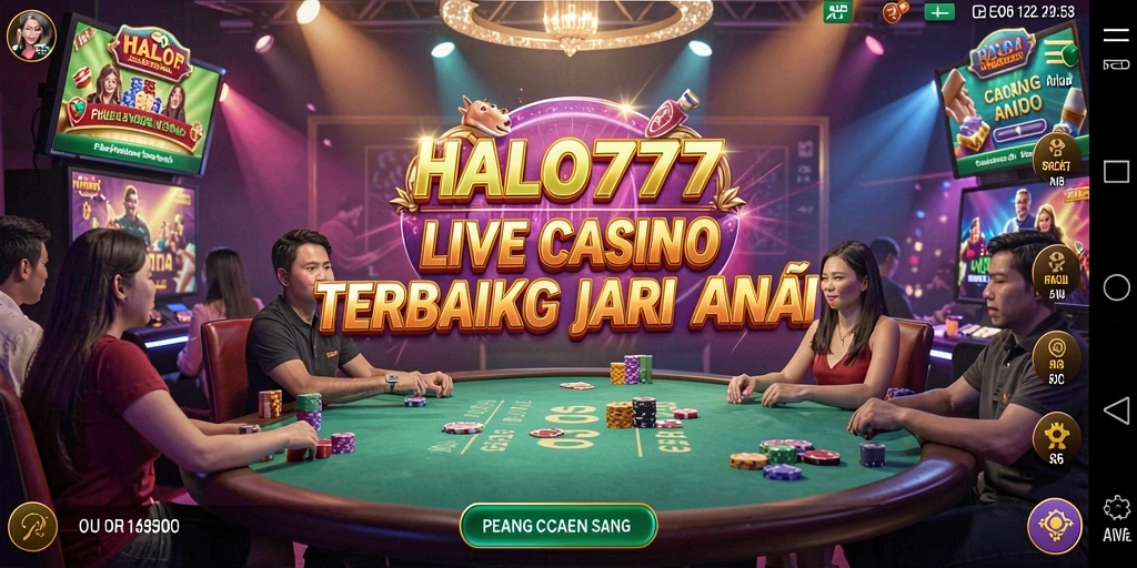 Tampilan gameplay Live Casino yang mendebarkan dan interaktif.