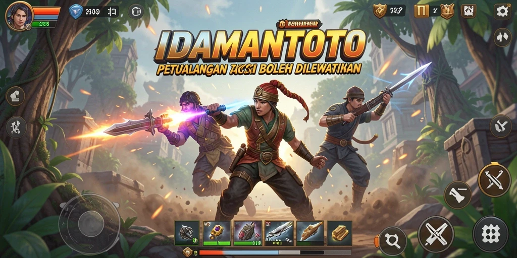 Tampilan aktivitas pertarungan seru di dalam gameplay IDAMANTOTO.