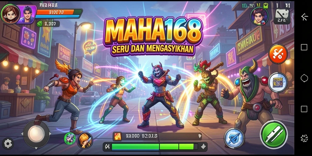 Tangkapan layar gameplay dari MAHA168 menampilkan aksi seru.