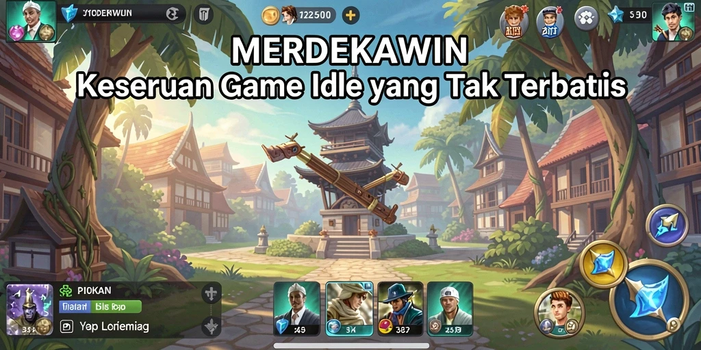 Gambaran tampilan gameplay Idle MERDEKAWIN yang menarik.