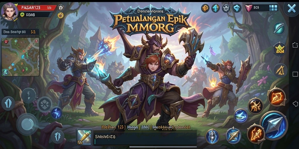Screenshot gameplay menunjukkan aksi seru dalam petualangan MMORPG.