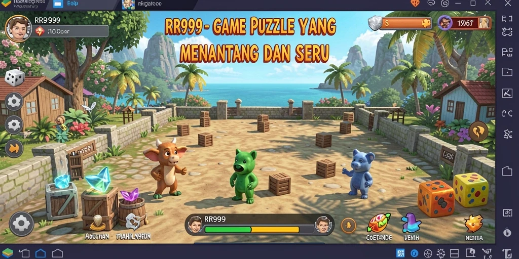 Gameplay menantang di RR999 dengan berbagai level puzzle.