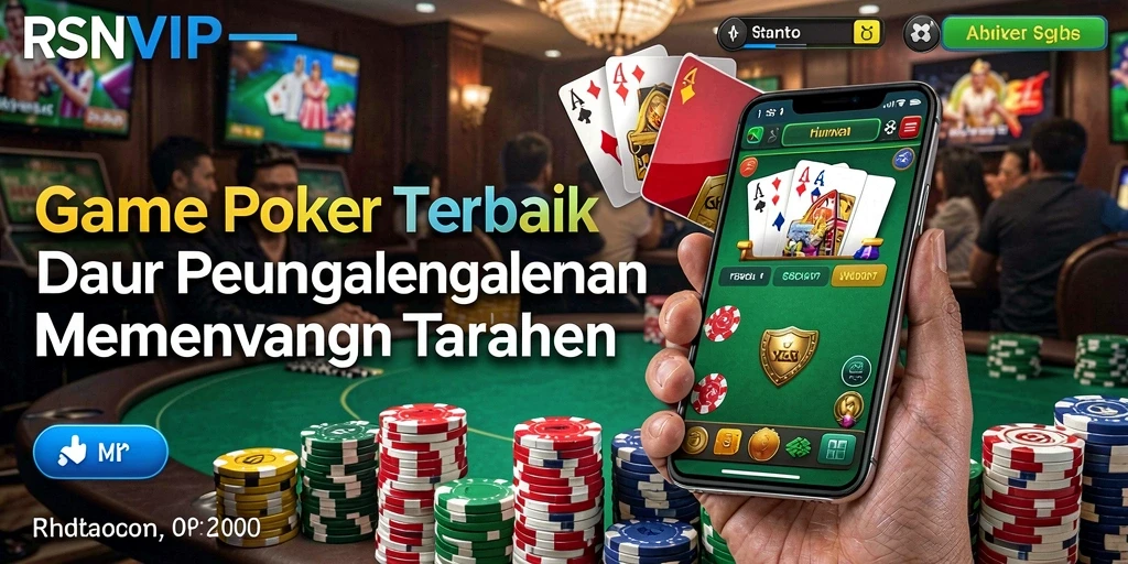 Tampilan gameplay RSNVIP yang menegangkan saat bermain poker.