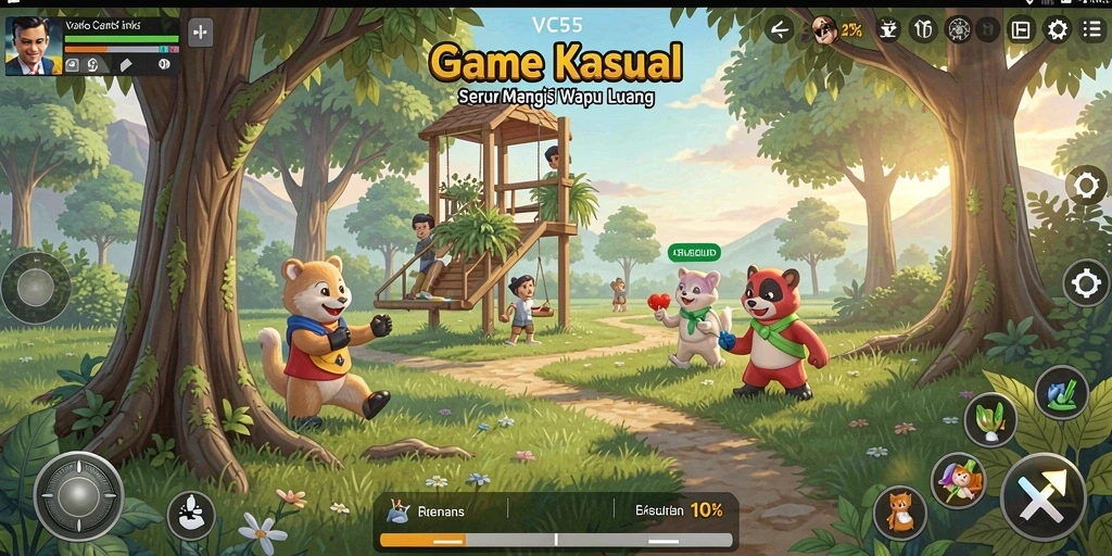 Screenshot gameplay VC55 yang menampilkan tantangan seru.