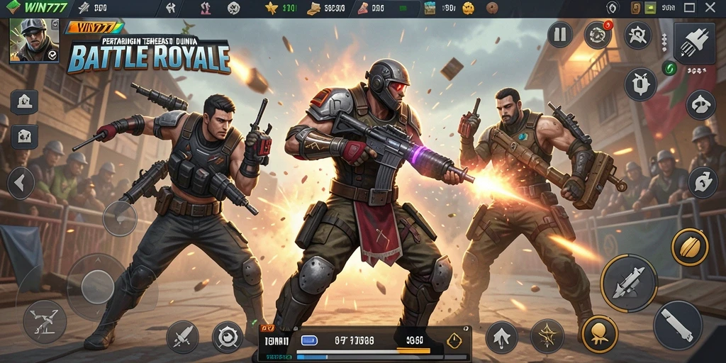 Gameplay seru dan mendebarkan di dunia Battle Royale.
