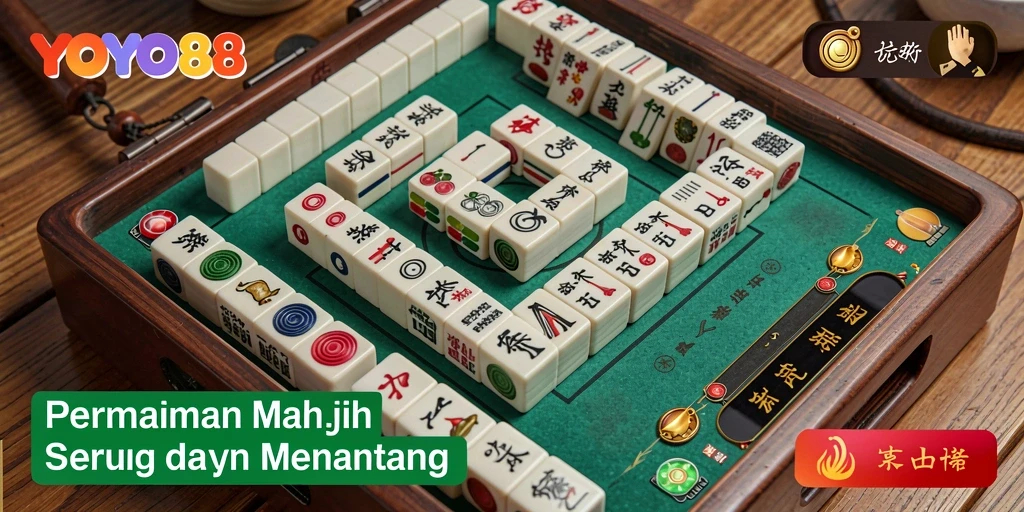 Tampilan gameplay seru di YOYO88 dengan tantangan Mahjong.